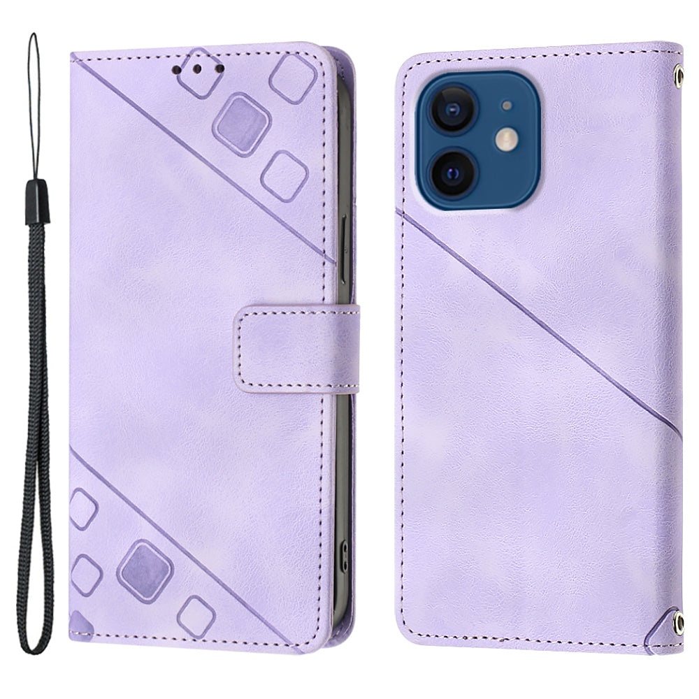 PT005 YB Imprinting Series-6 For iPhone 12 12 Pro 6.1 inch Skin Touch Protective Shell Leather Stand Wallet Case PT005 YB Imprinting Series-6 For iPhone 12 12 Pro 6.1 inch Skin Touch Protective Shell Leather Stand Wallet Case